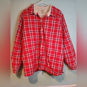 Ll bean Jacket Coat Flannel Womens Size Xl lined